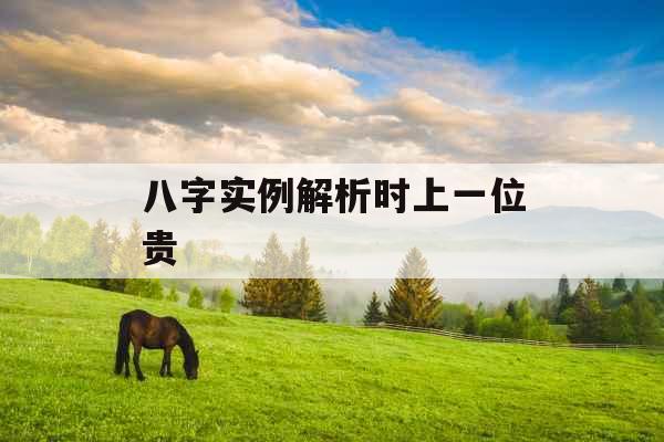 八字实例解析时上一位贵