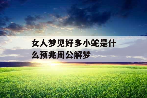 女人梦见好多小蛇是什么预兆周公解梦