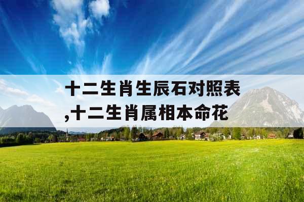 十二生肖生辰石对照表,十二生肖属相本命花 十二生肖生辰石对照表,十二生肖属相本命花