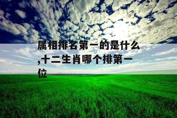 属相排名第一的是什么,十二生肖哪个排第一位 属相排名第一的是什么,十二生肖哪个排第一位