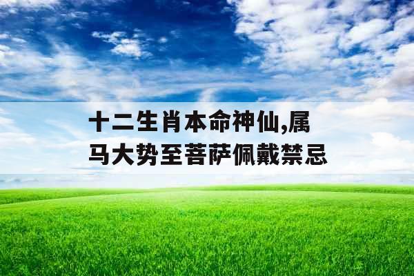十二生肖本命神仙,属马大势至菩萨佩戴禁忌 十二生肖本命神仙,属马大势至菩萨佩戴禁忌
