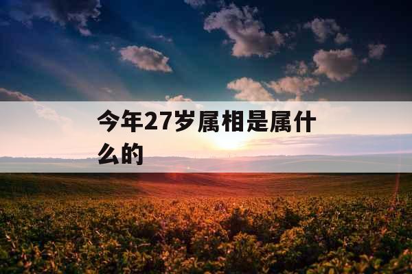 今年27岁属相是属什么的 今年27岁属相是属什么的