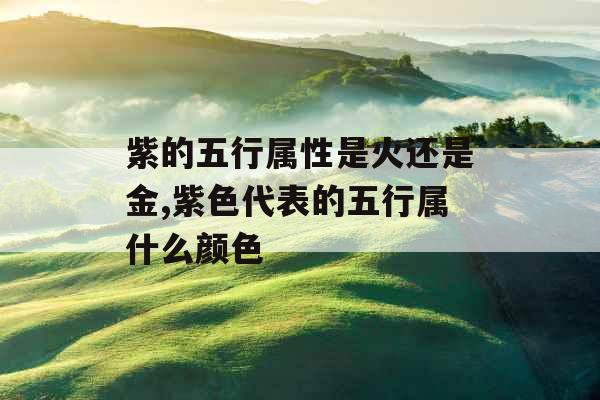 紫的五行属性是火还是金,紫色代表的五行属什么颜色