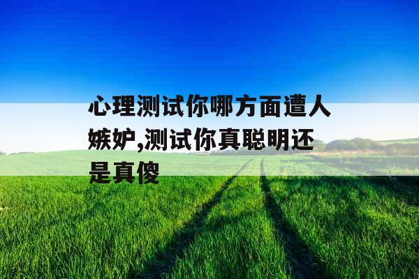 心理测试你哪方面遭人嫉妒,测试你真聪明还是真傻