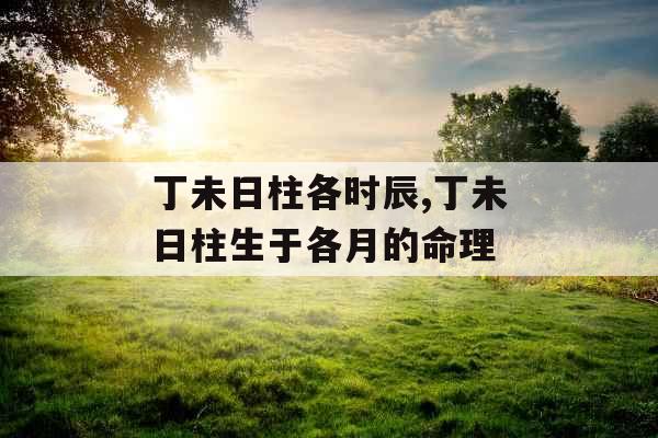 丁未日柱各时辰,丁未日柱生于各月的命理