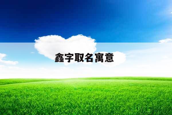 鑫字取名寓意 