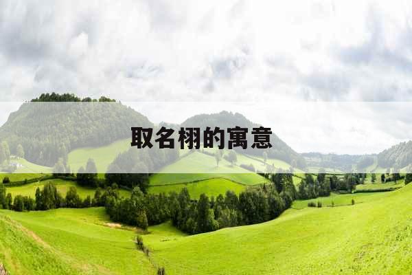 取名栩的寓意 取名栩的寓意