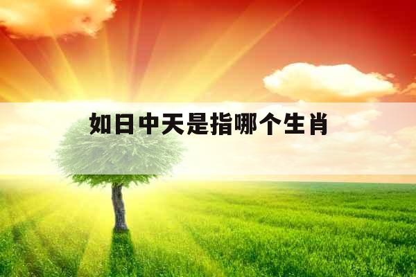 如日中天是指哪个生肖 