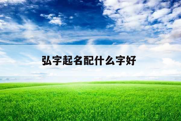 弘字起名配什么字好 