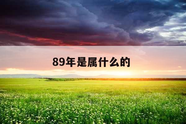 89年是属什么的 