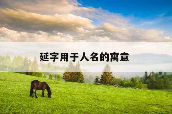 延字用于人名的寓意 延字用于人名的寓意