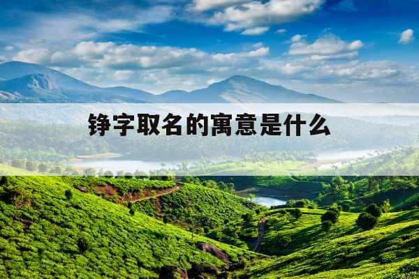 铮字取名的寓意是什么 