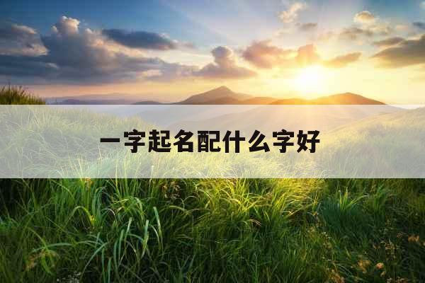 一字起名配什么字好 一字起名配什么字好