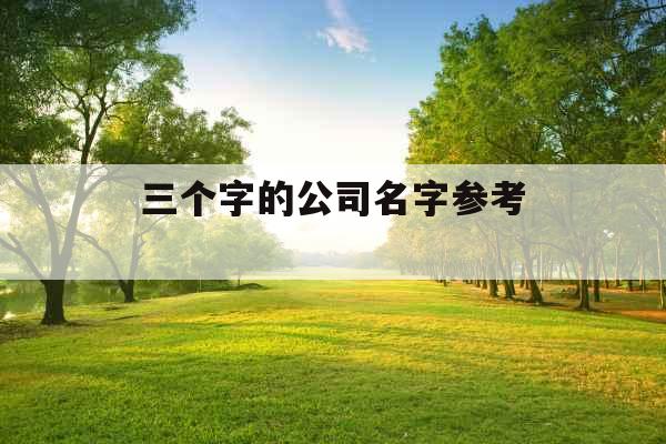 三个字的公司名字参考  三个字的公司名字参考