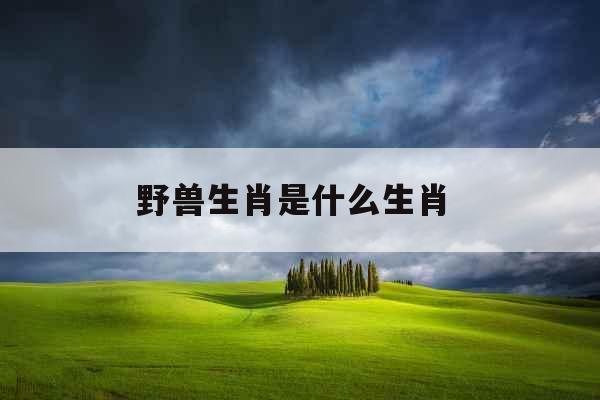 野兽生肖是什么生肖 