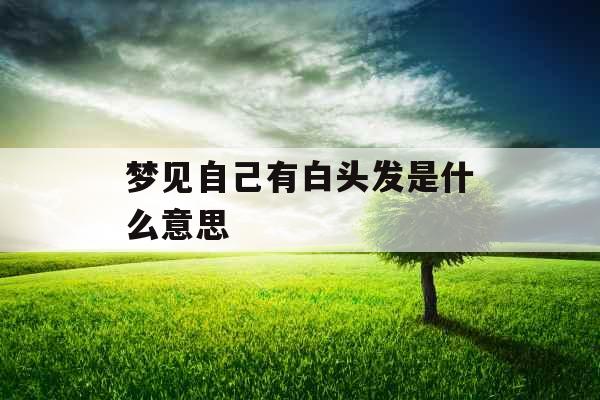梦见自己有白头发是什么意思 