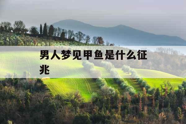 男人梦见甲鱼是什么征兆 