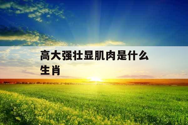 高大强壮显肌肉是什么生肖