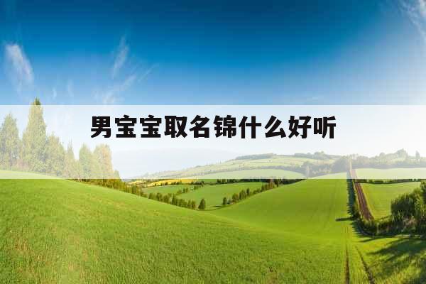 男宝宝取名锦什么好听 
