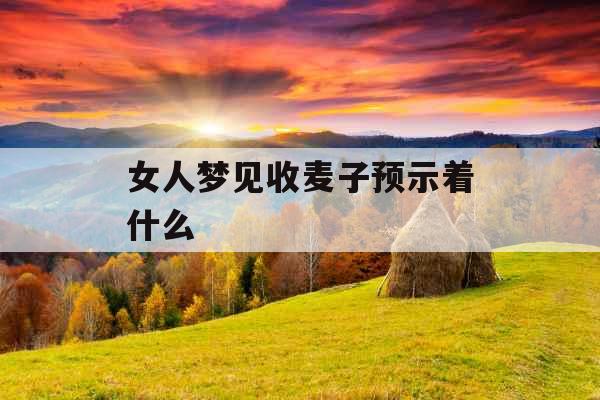 女人梦见收麦子预示着什么 