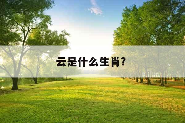 云是什么生肖? 