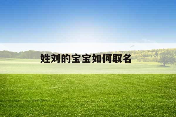 姓刘的宝宝如何取名 