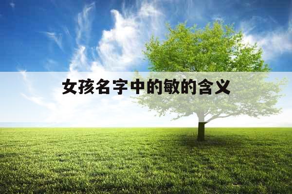 女孩名字中的敏的含义 