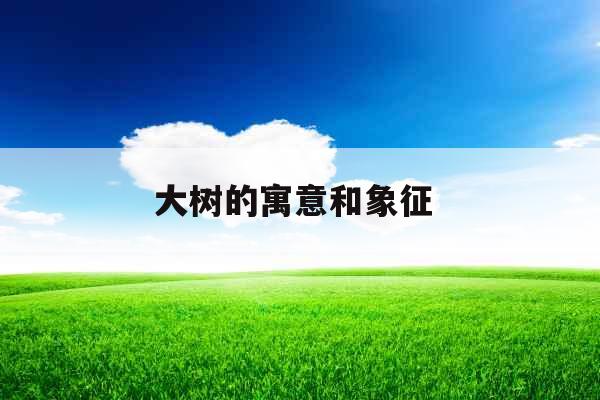 大树的寓意和象征  大树的寓意和象征