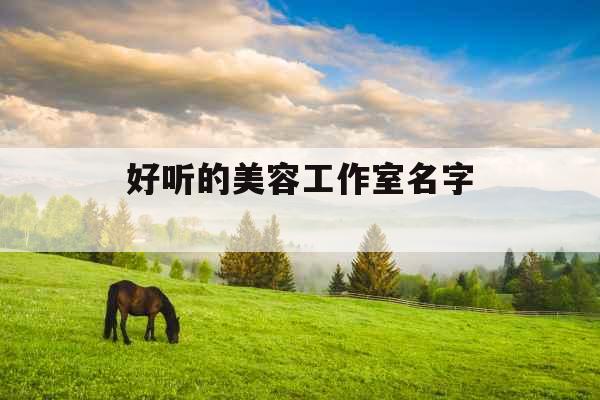 好听的美容工作室名字  好听的美容工作室名字