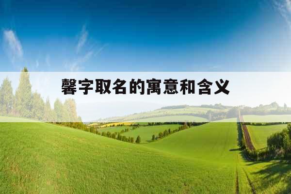 馨字取名的寓意和含义 馨字取名的寓意和含义