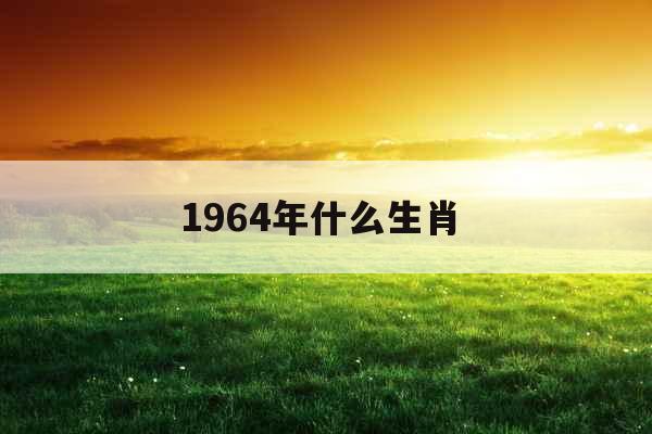 1964年什么生肖 