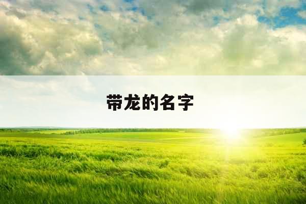 带龙的名字 