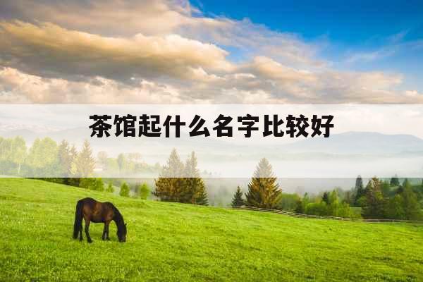 茶馆起什么名字比较好 