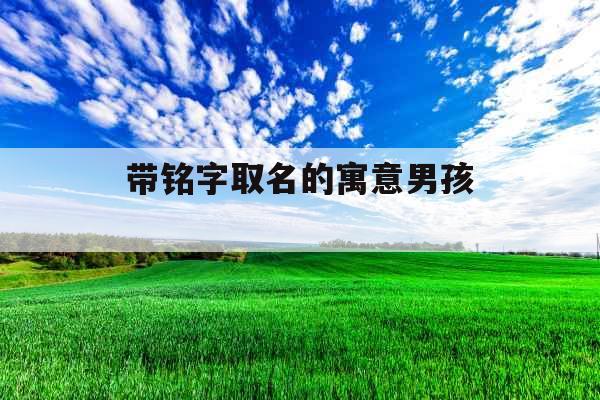 带铭字取名的寓意男孩