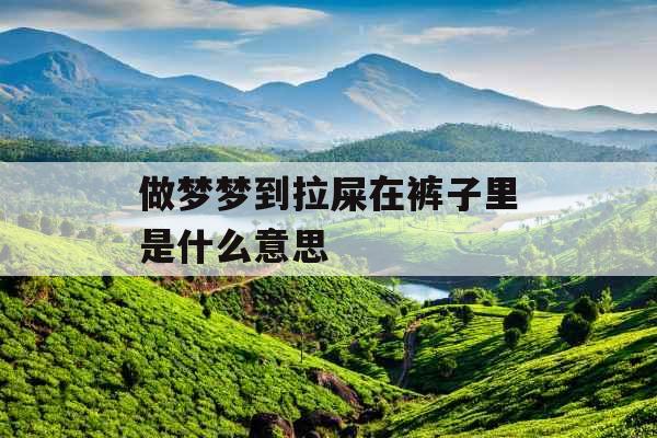 做梦梦到拉屎在裤子里是什么意思 