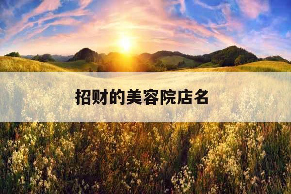 招财的美容院店名 