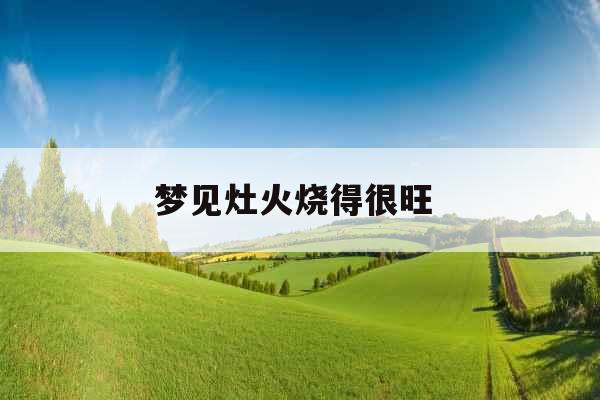 梦见灶火烧得很旺 