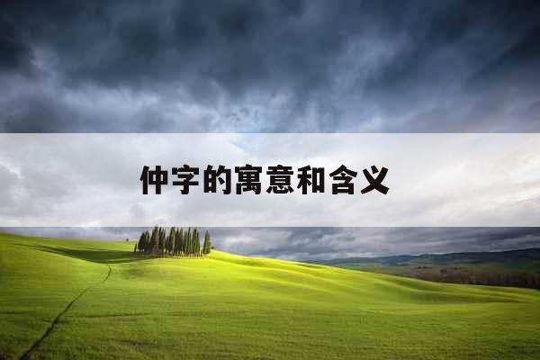 仲字的寓意和含义 