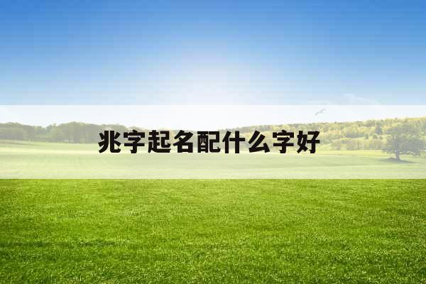 兆字起名配什么字好  兆字起名配什么字好