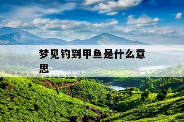 梦见钓到甲鱼是什么意思 梦见钓到甲鱼是什么意思