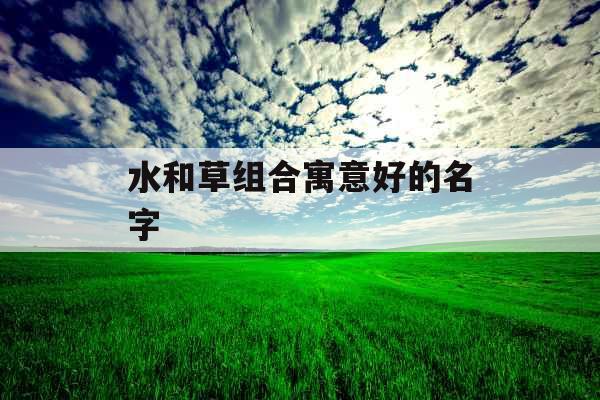 水和草组合寓意好的名字 