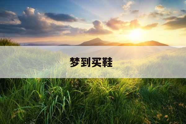 梦到买鞋 梦到买鞋