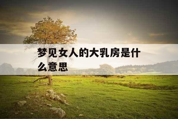 梦见女人的大乳房是什么意思 
