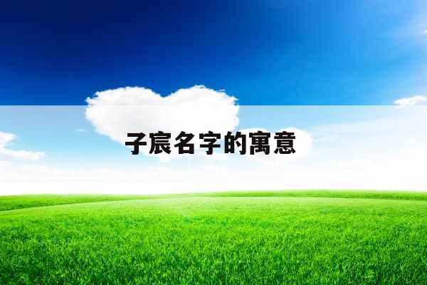 子宸名字的寓意  子宸名字的寓意
