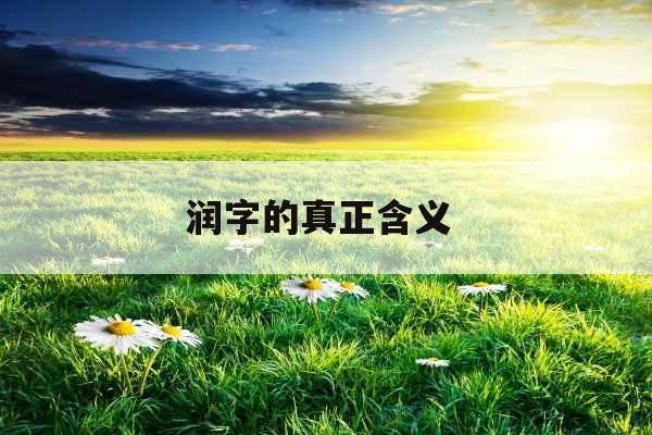 润字的真正含义 润字的真正含义