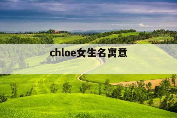 chloe女生名寓意 