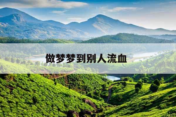 做梦梦到别人流血 
