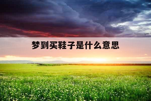梦到买鞋子是什么意思 