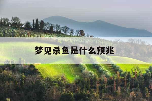 梦见杀鱼是什么预兆 