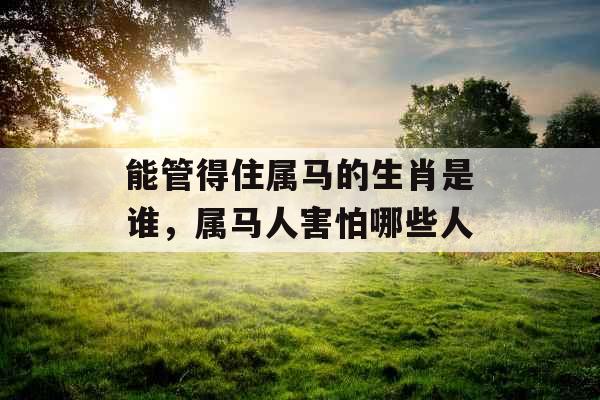 能管得住属马的生肖是谁,属马人害怕哪些人 能管得住属马的生肖是谁,属马人害怕哪些人